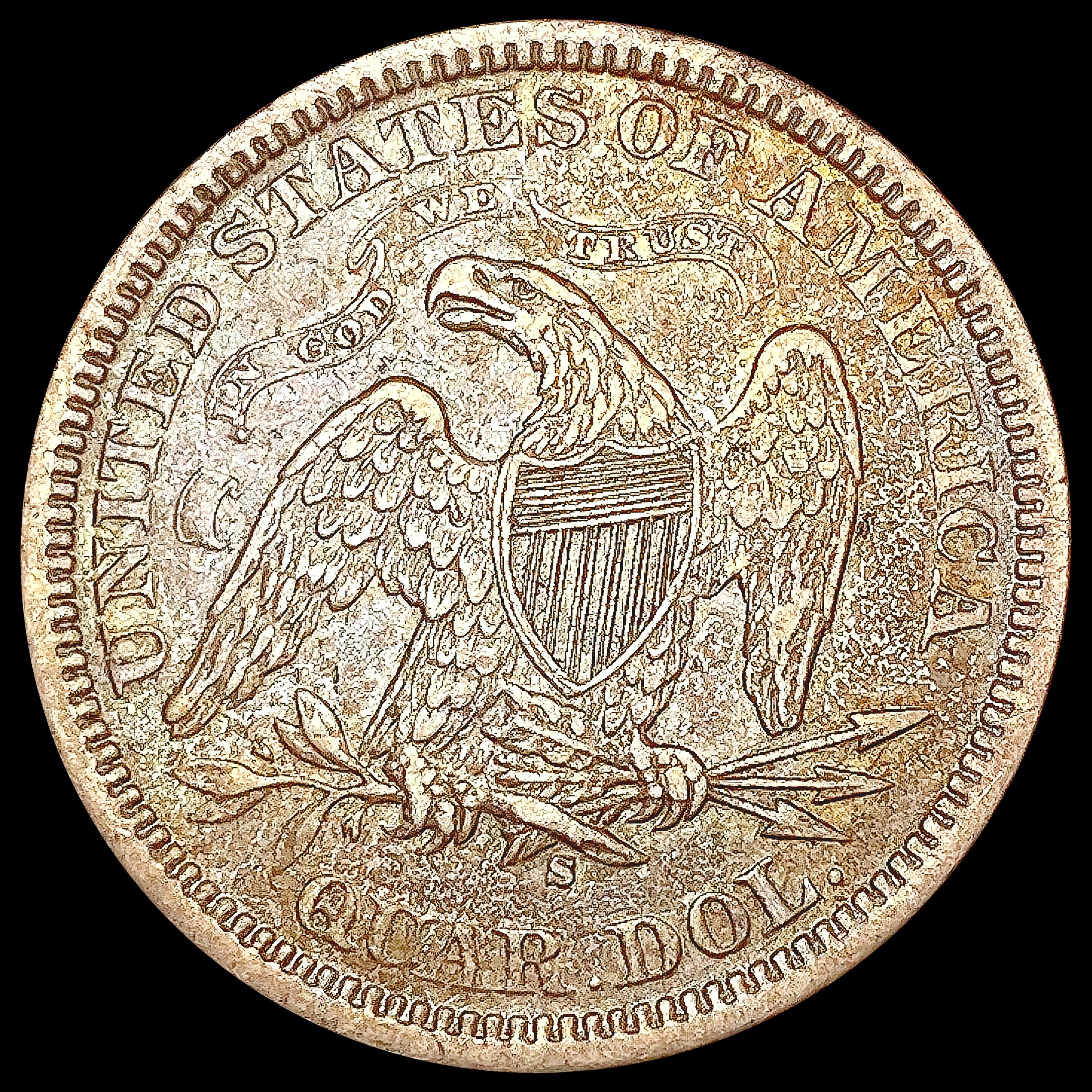 1874-S Arws Seated Liberty Quarter NEARLY UNCIRCUL