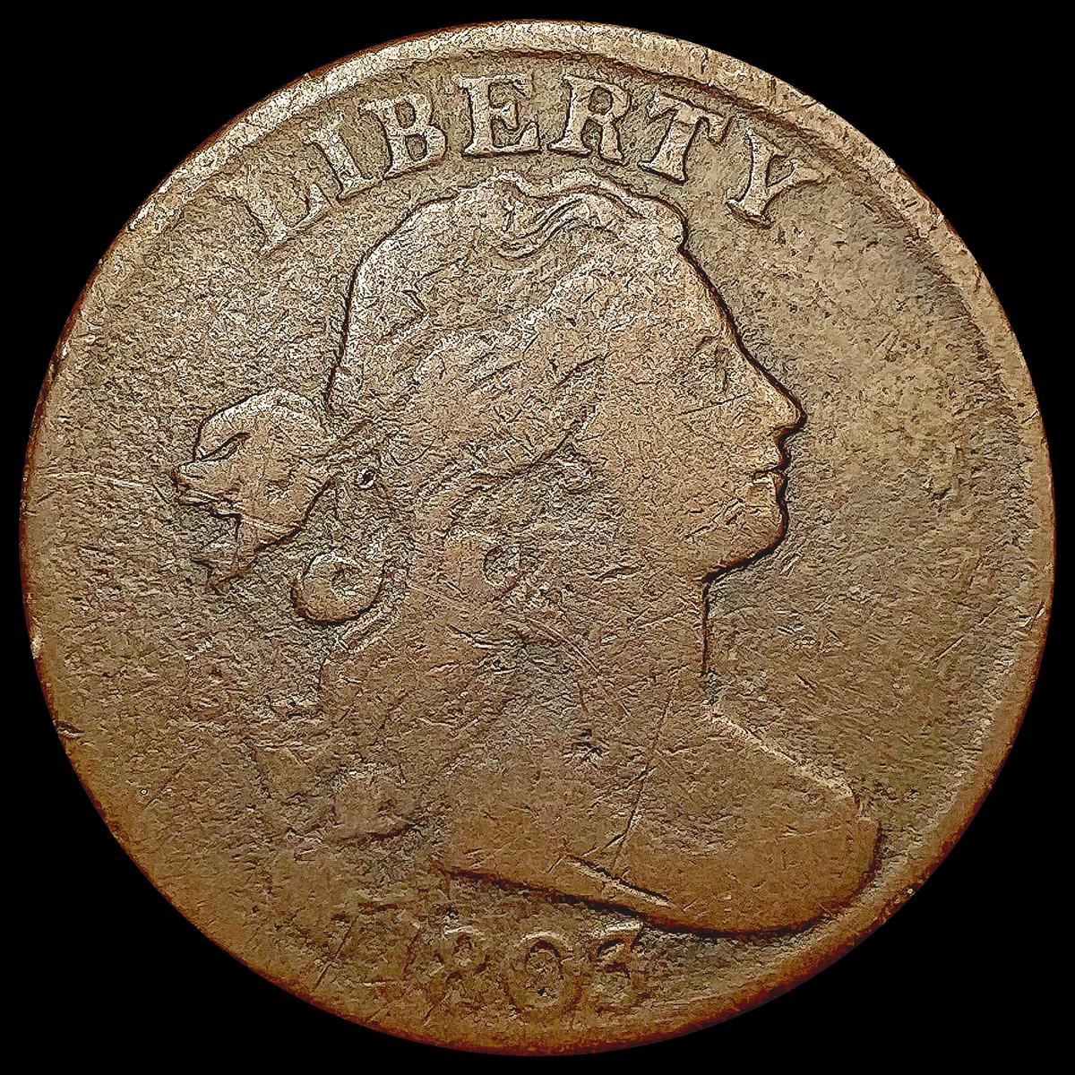 1803 Sm Dt Draped Bust Large Cent NICELY CIRCULATE