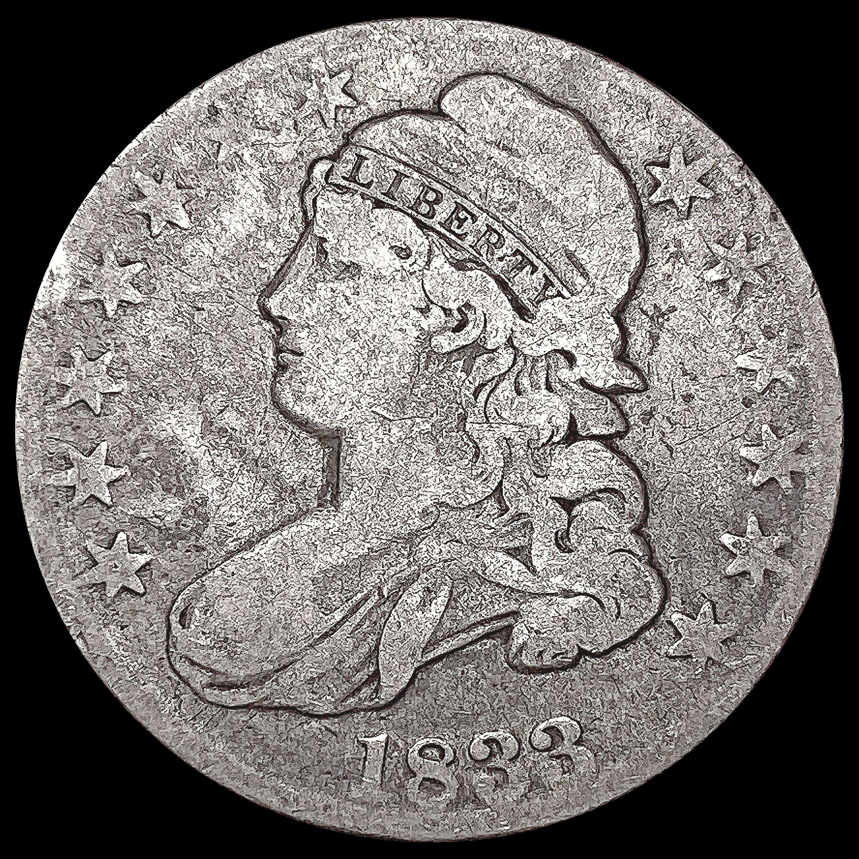 1833 Capped Bust Half Dollar NICELY CIRCULATED