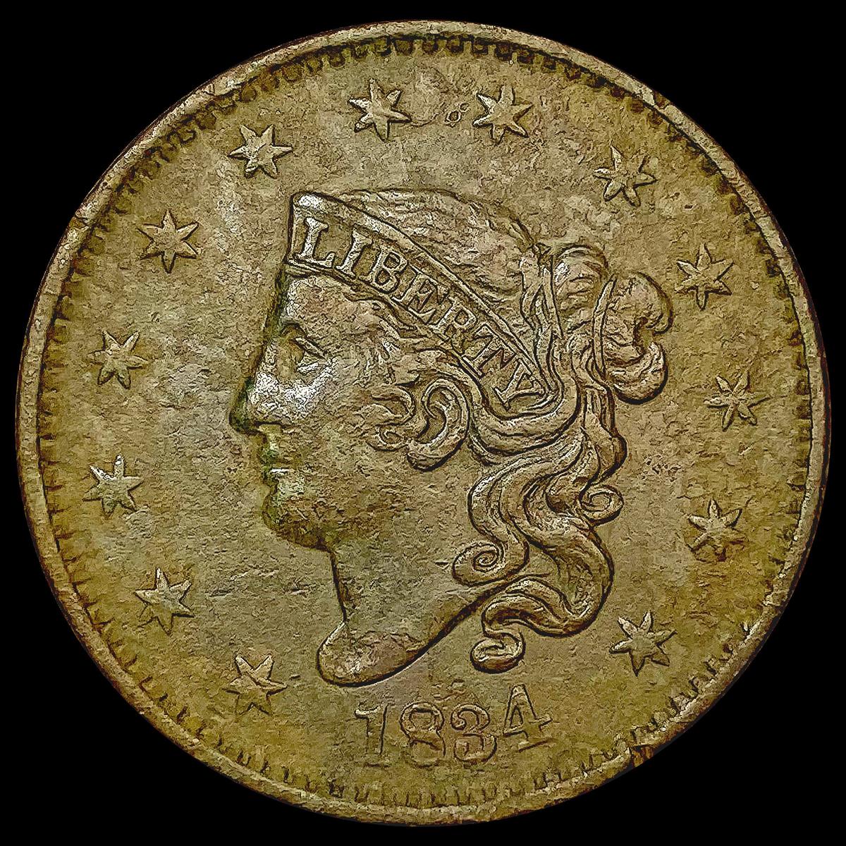 1834 Coronet Head Large Cent CLOSELY UNCIRCULATED