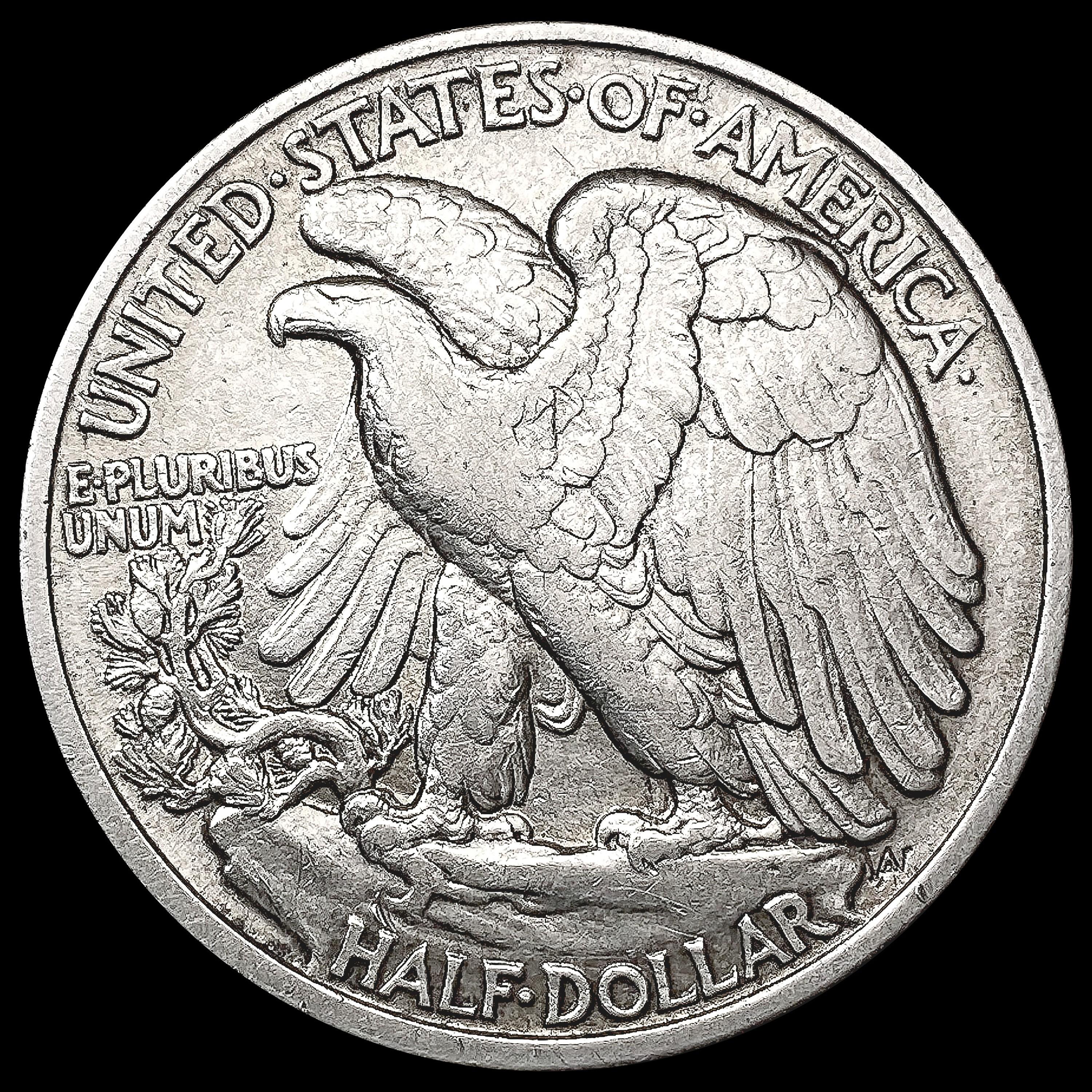 1918 Walking Liberty Half Dollar CLOSELY UNCIRCULA