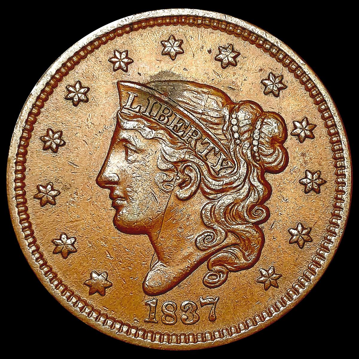 1837 Braided Hair Large Cent CLOSELY UNCIRCULATED