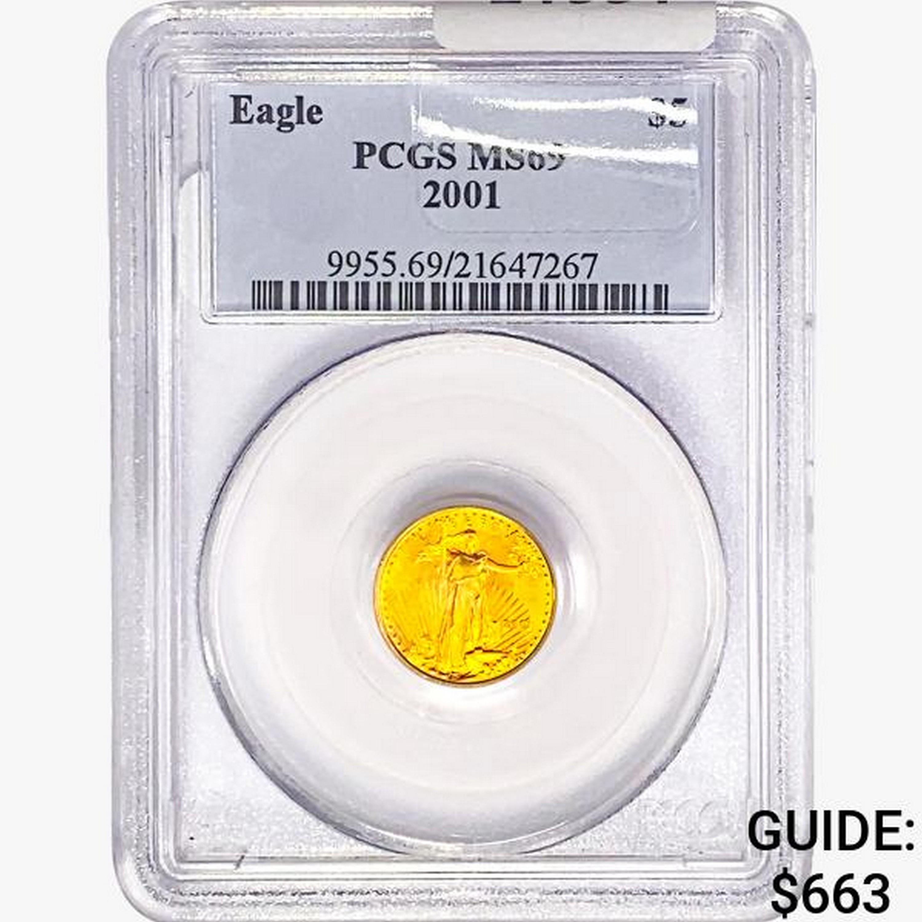 2001 $5 1/10oz. Gold Eagle PCGS MS69