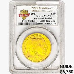 2017 $50 1oz. Gold Buffalo PCGS MS70 First Strike