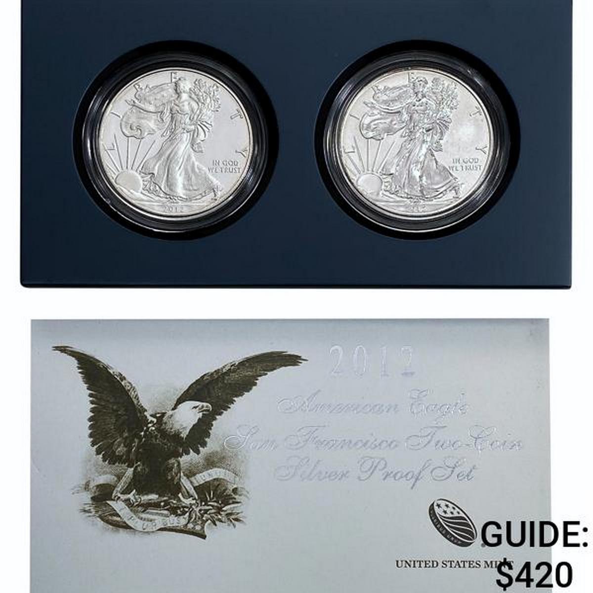 2012 US 1oz Silver Eagle Proof and Rev. Proof Set