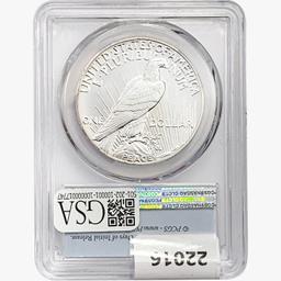 2021 Silver Peace Dollar PCGS MS70 100th ANNIV.