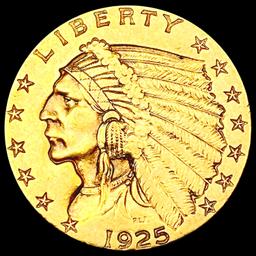 1925-D $2.50 Gold Quarter Eagle NEARLY UNCIRCULATE