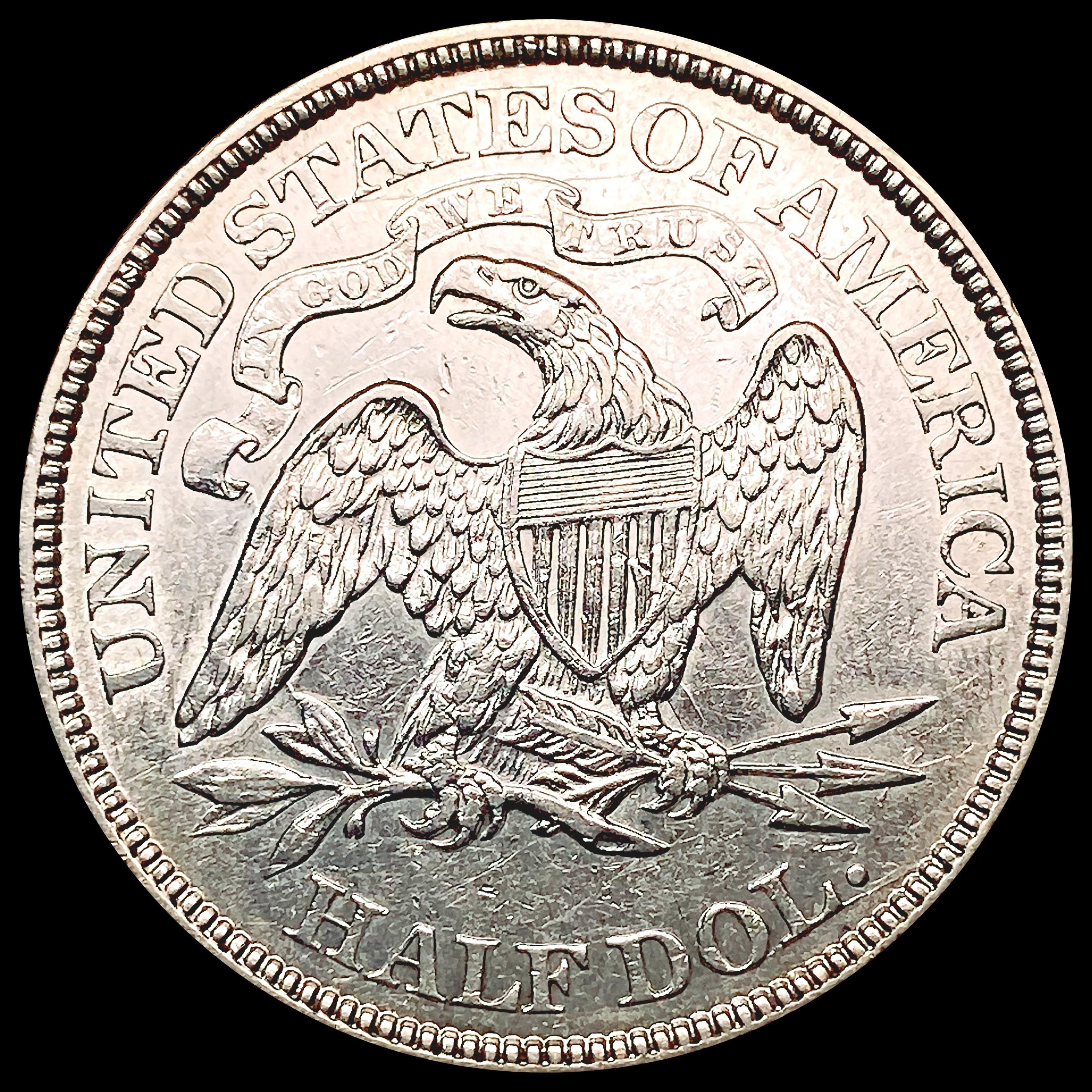 1869 Seated Liberty Half Dollar CHOICE AU