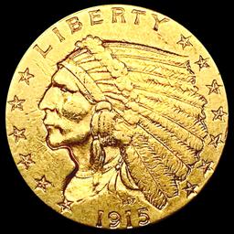 1915 $2.50 Gold Quarter Eagle CLOSELY UNCIRCULATED