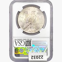 1924 Silver Peace Dollar NGC MS65