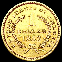 1853 Rare Gold Dollar CHOICE AU