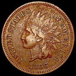 1866 Indian Head Cent NEARLY UNCIRCULATED