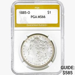 1885-O Morgan Silver Dollar PGA MS66