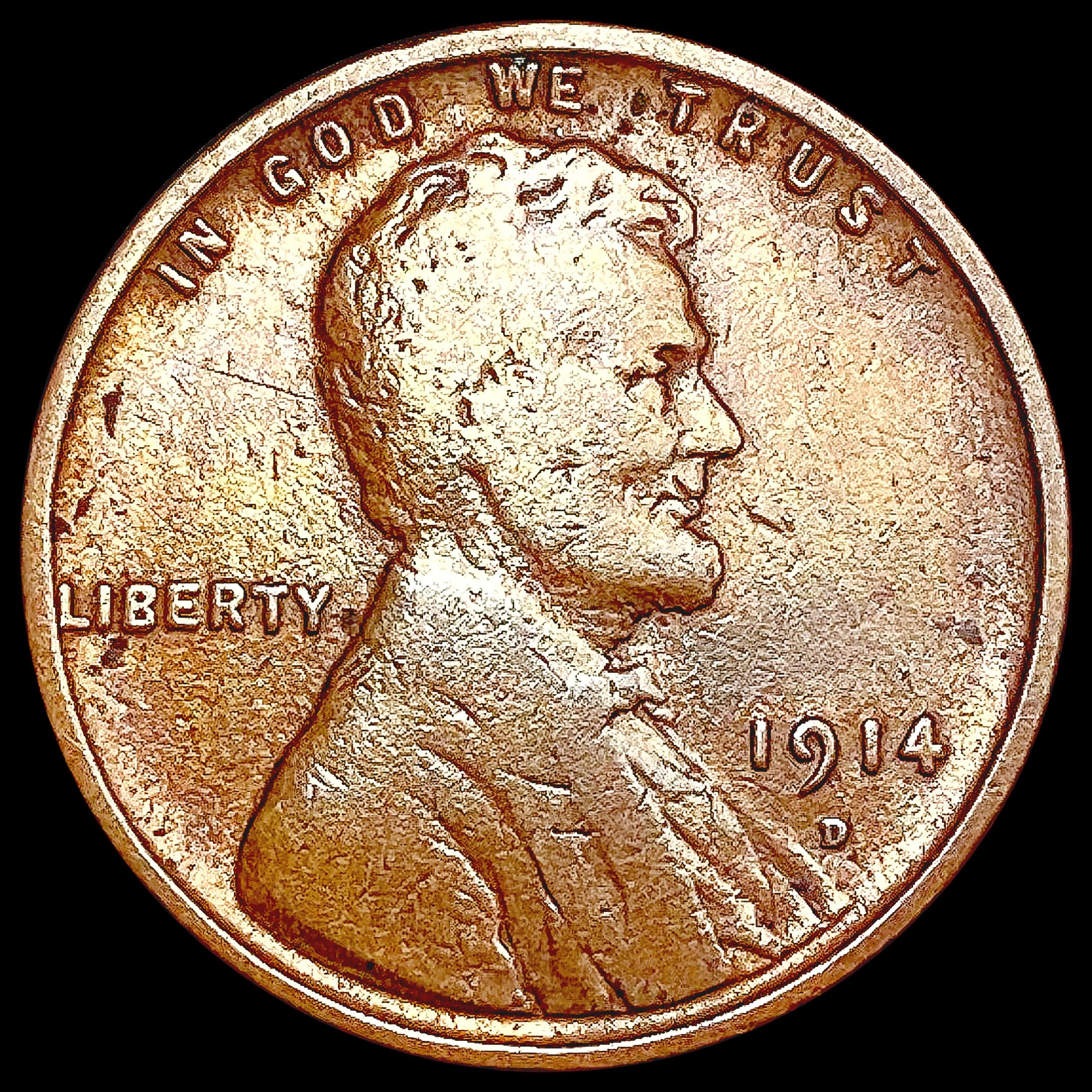 1914-D Wheat Cent LIGHTLY CIRCULATED