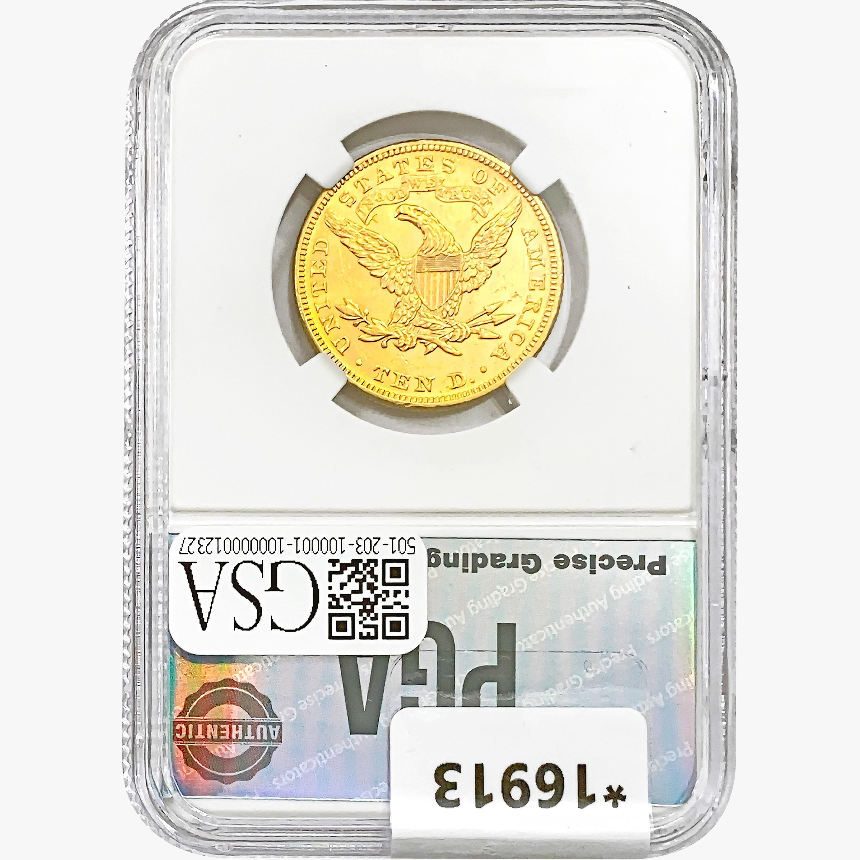 1881 $10 Gold Eagle PGA MS63
