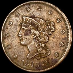 1845 Lg Ltrs Braided Hair Large Cent CLOSELY UNCIR