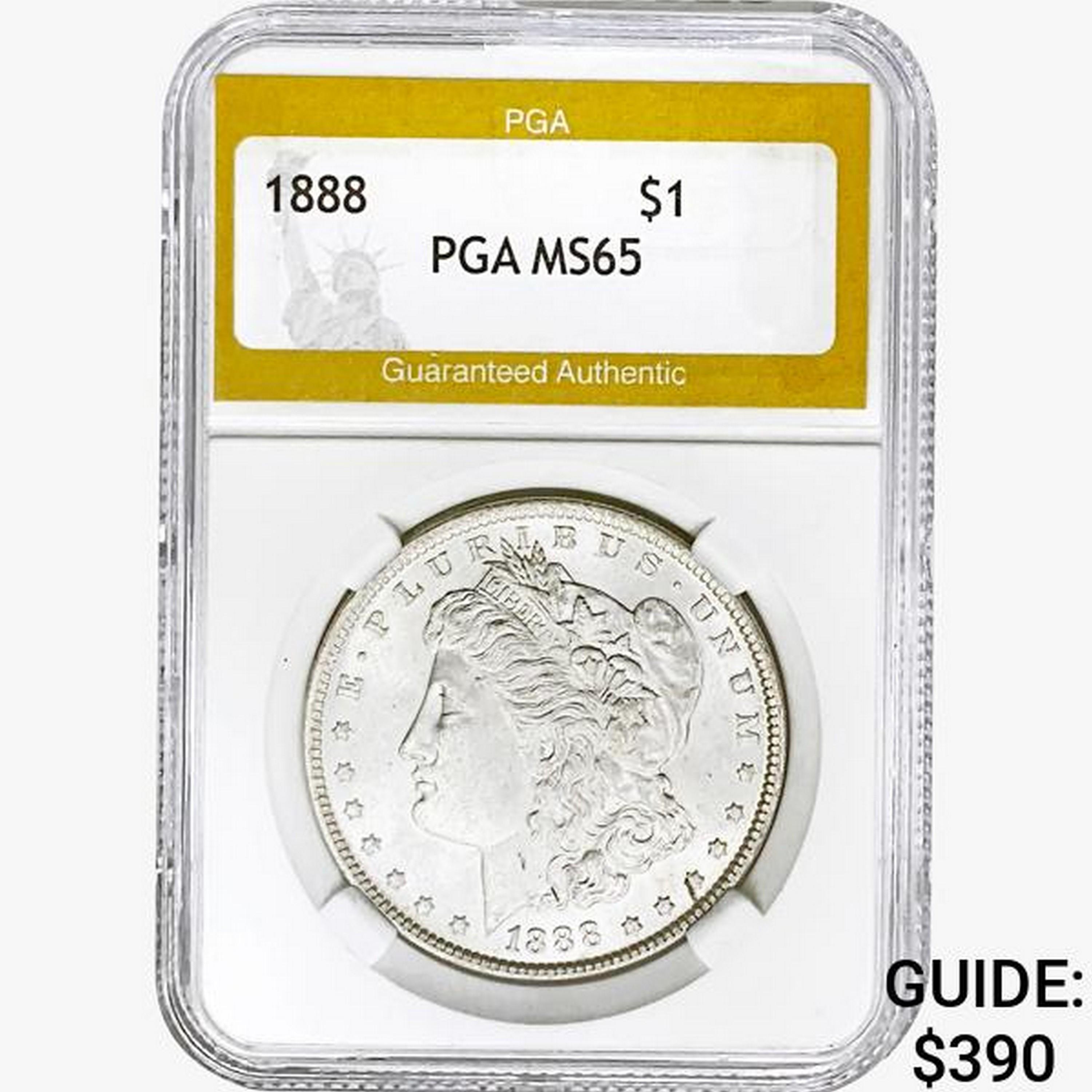 1888 Morgan Silver Dollar PGA MS65