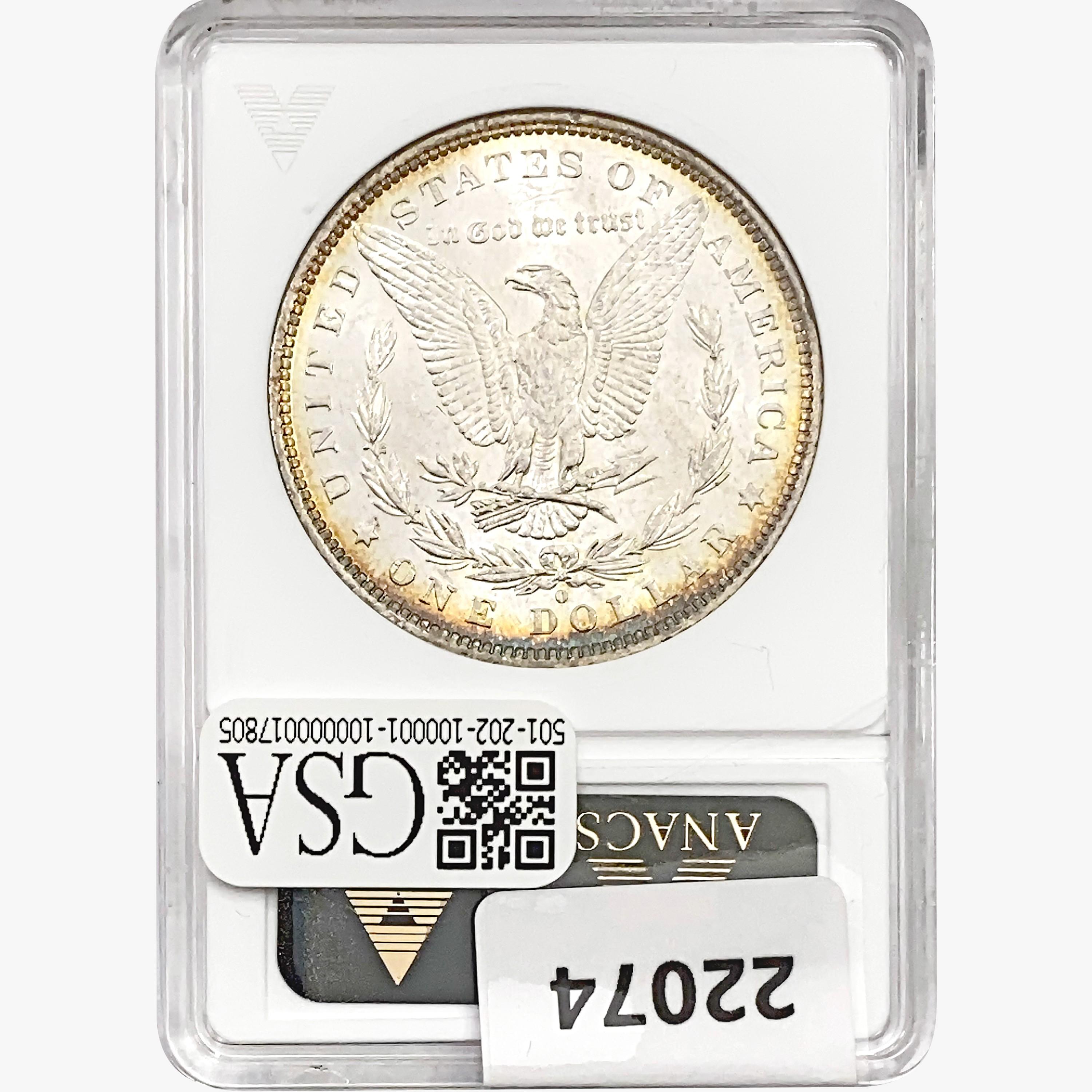 1882-O Morgan Silver Dollar ANACS MS63