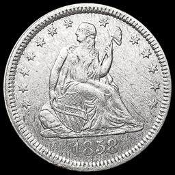 1858 Seated Liberty Quarter CLOSELY UNCIRCULATED