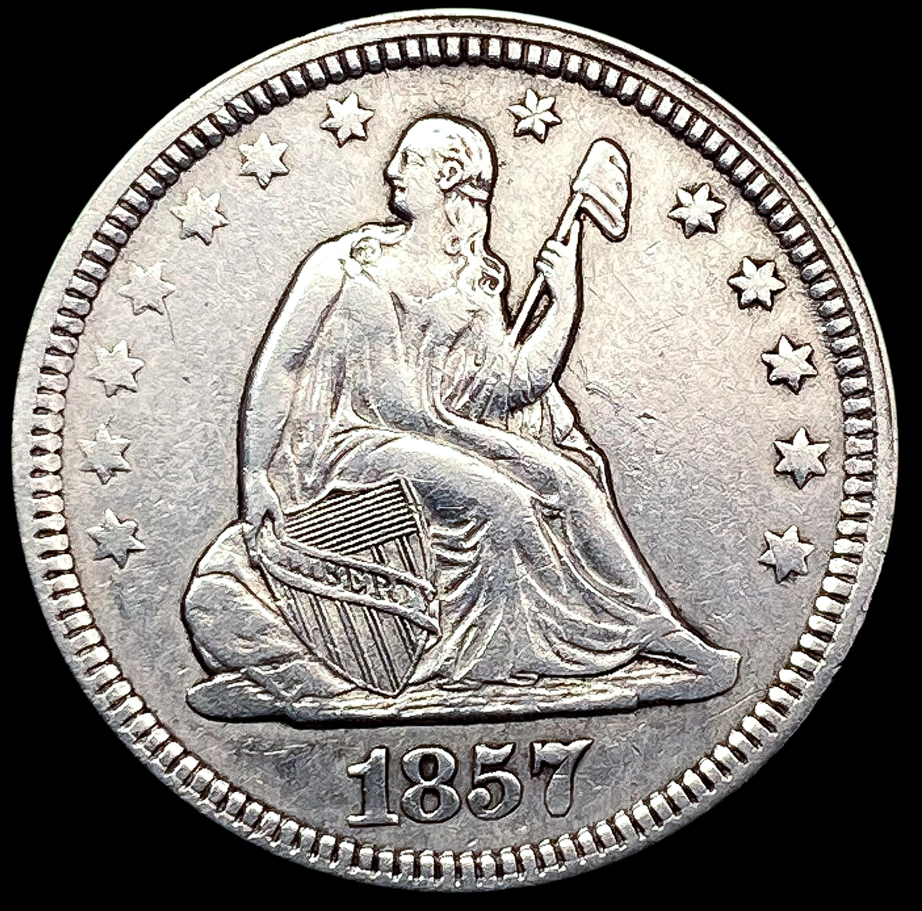 1857 Seated Liberty Quarter CLOSELY UNCIRCULATED