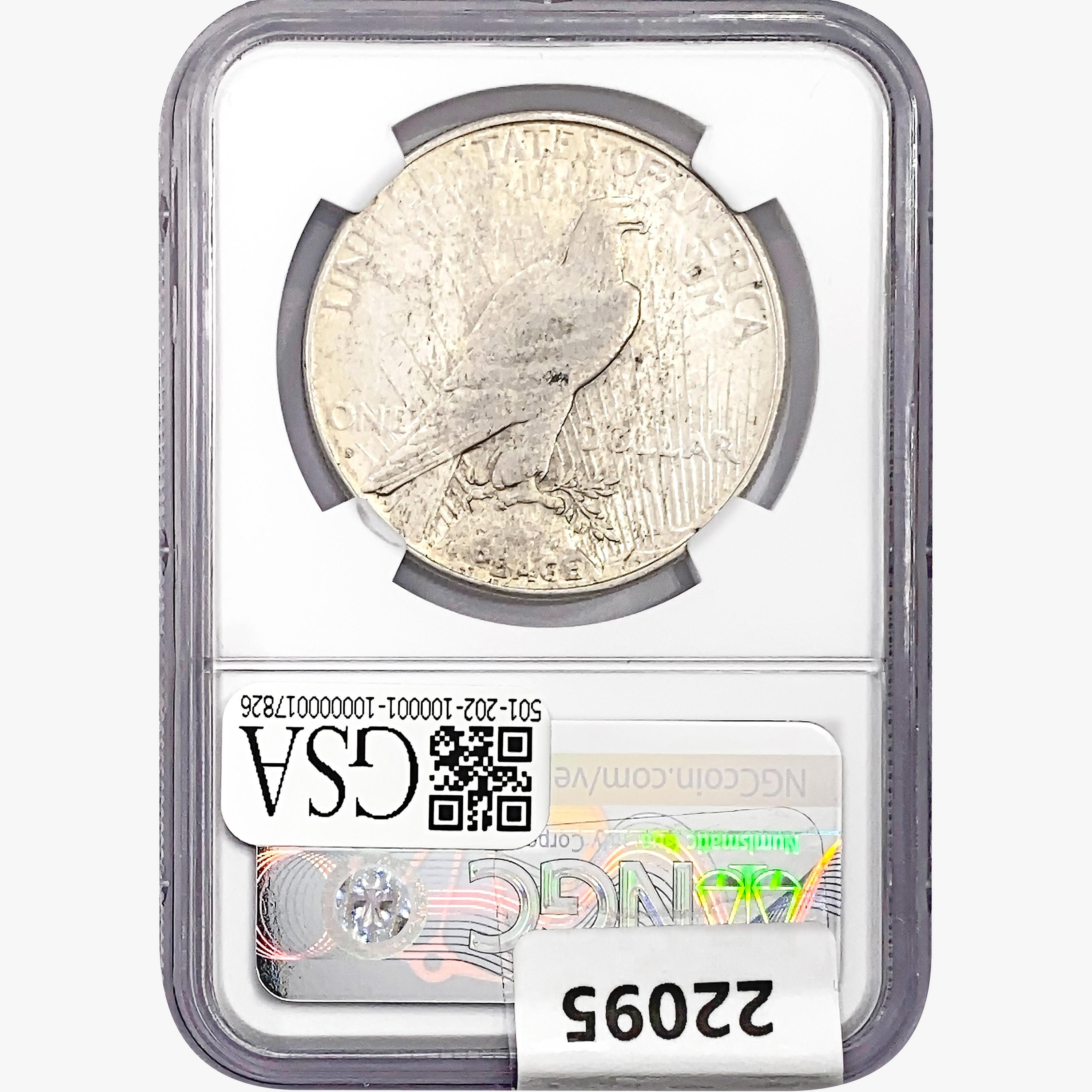 1928-S Silver Peace Dollar NGC AU53