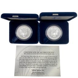 2005 US 1oz Silver Eagle Proof Coins [2 Coins]