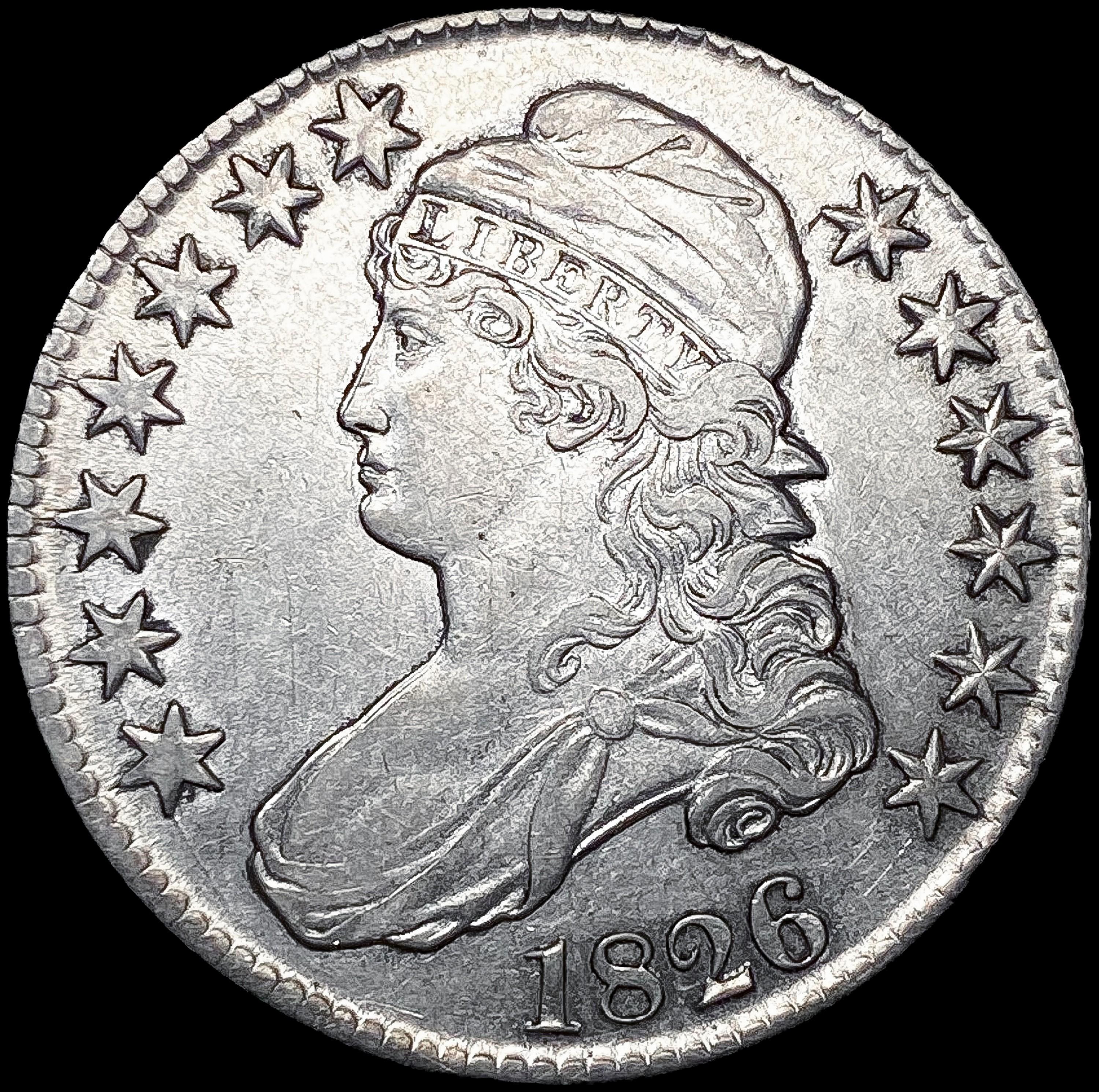 1826 Capped Bust Half Dollar CLOSELY UNCIRCULATED