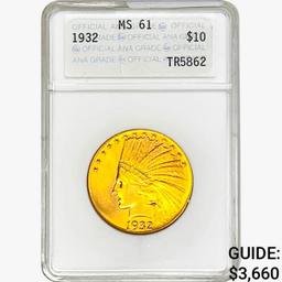 1932 $10 Gold Eagle PNG MS61