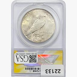 1927-S Silver Peace Dollar ANACS AU58