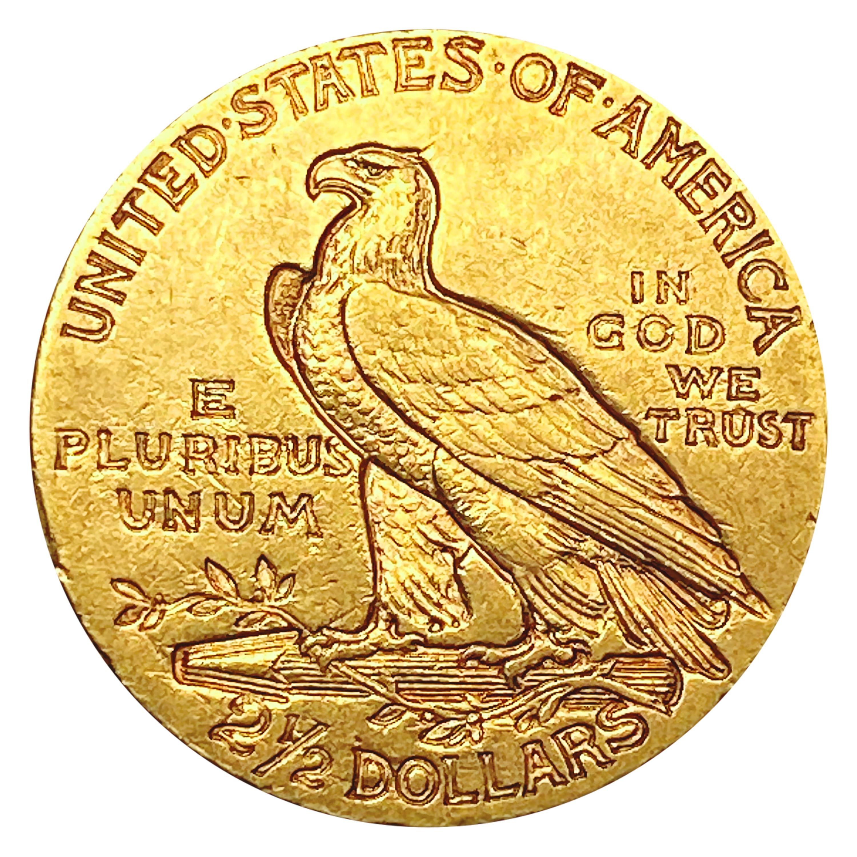 1908 $2.50 Gold Quarter Eagle NEARLY UNCIRCULATED