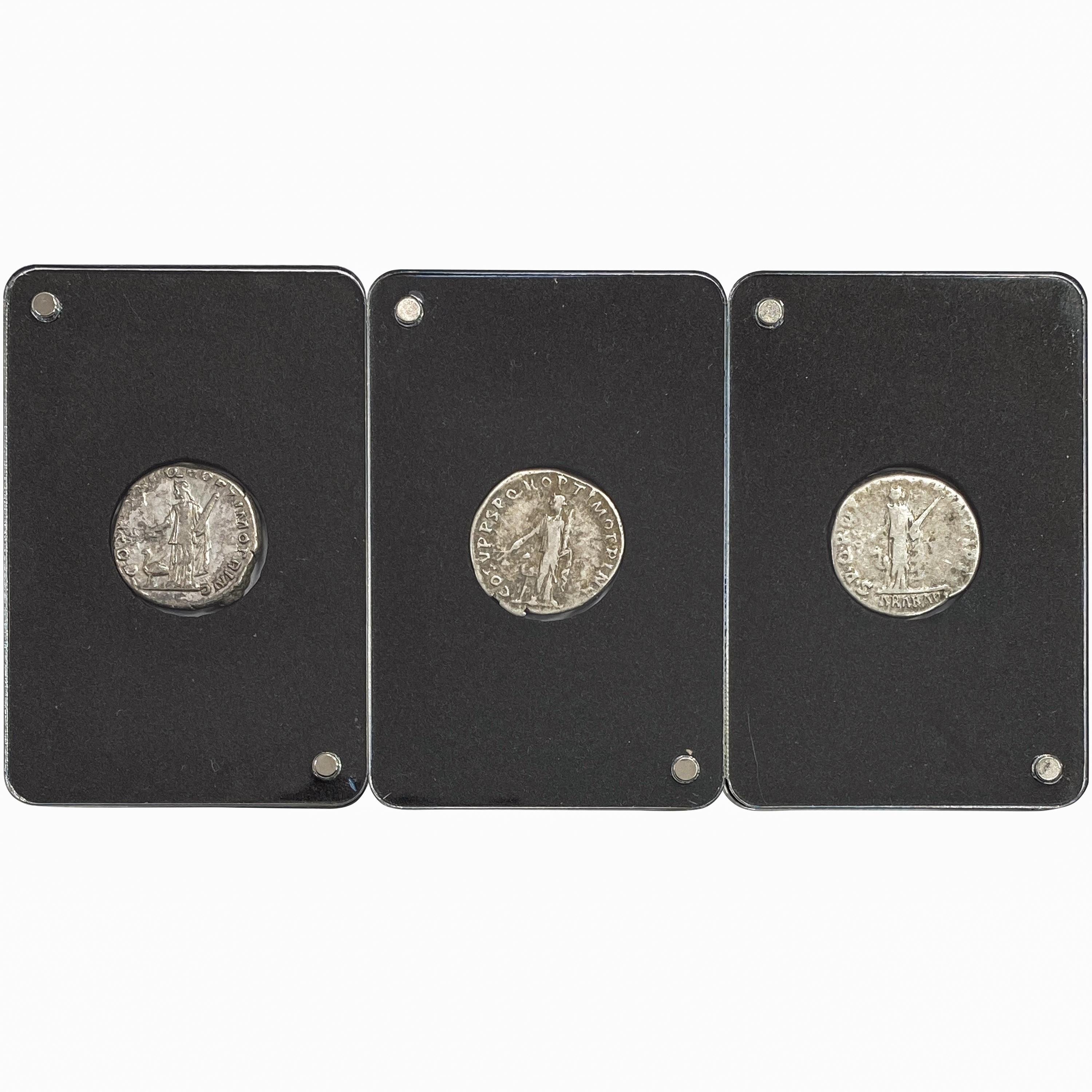 98-117 AD Trajan Silver Denarius Ancient Roman Coi