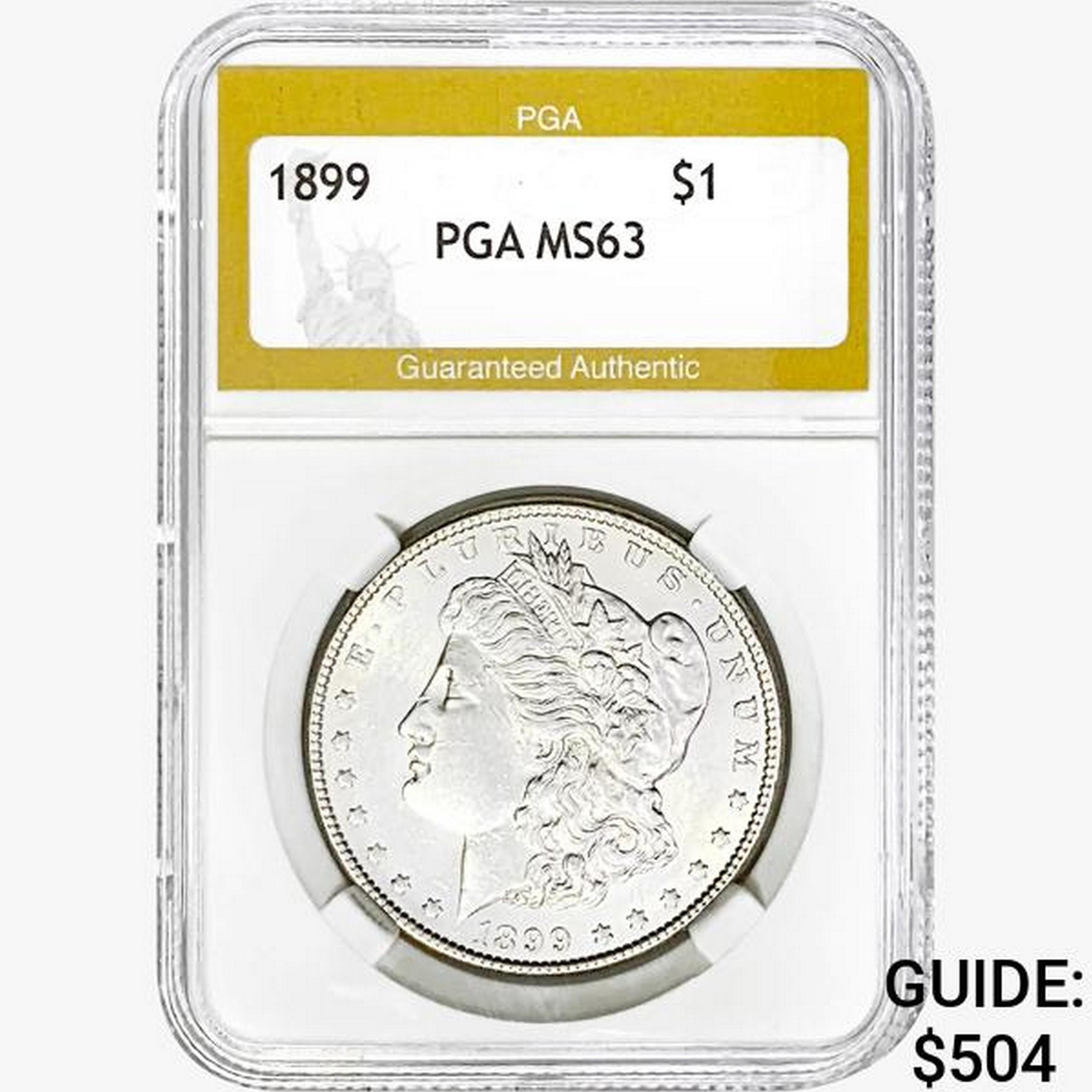 1899 Morgan Silver Dollar PGA MS63