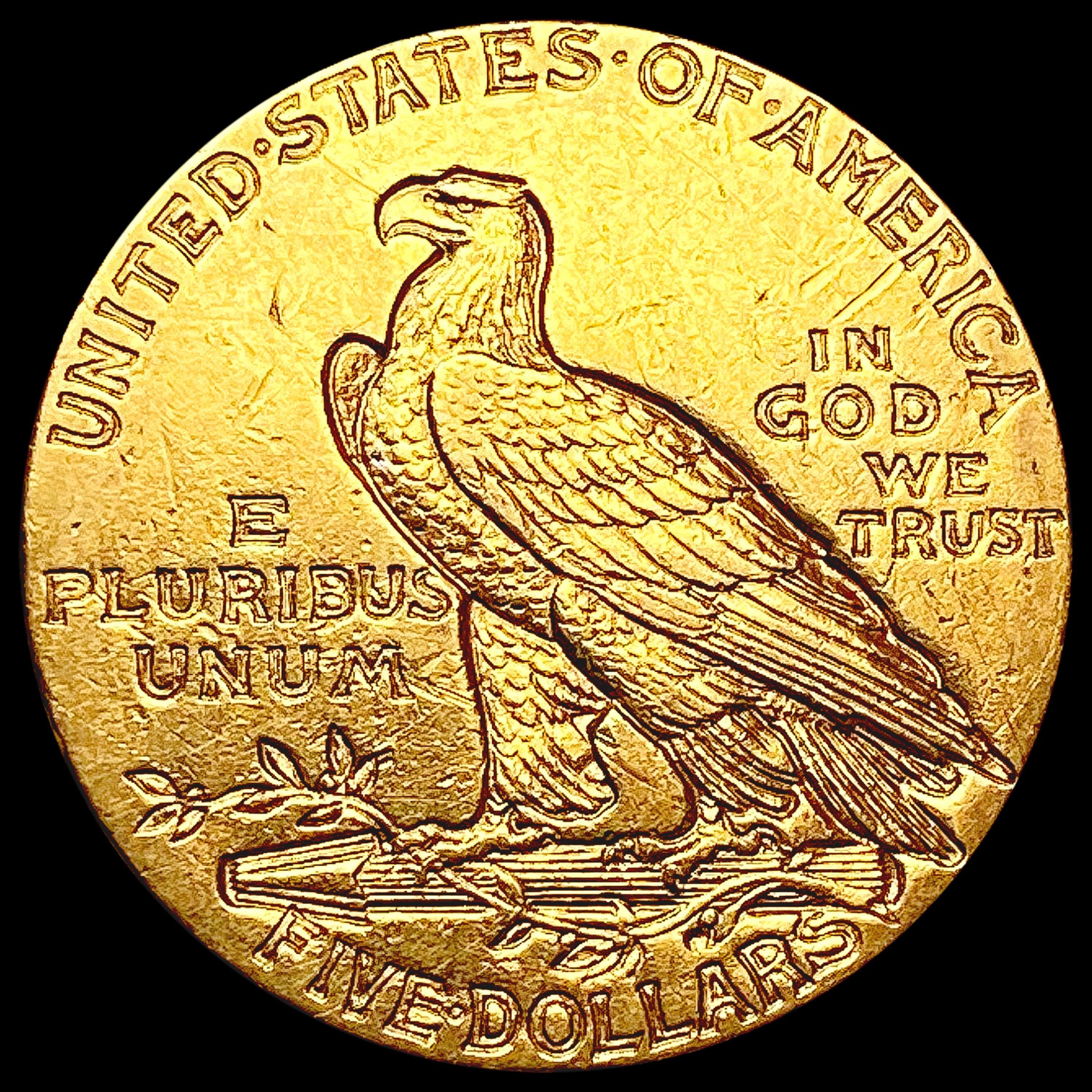 1910 $5 Gold Half Eagle CLOSELY UNCIRCULATED