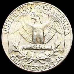 1934-D Hvy Motto Washington Silver Quarter UNCIRCU
