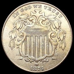 1874 Shield Nickel CLOSELY UNCIRCULATED