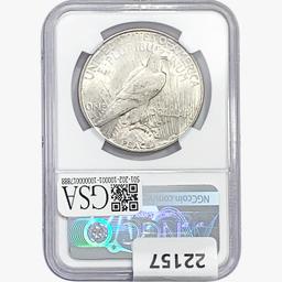 1923-S Silver Peace Dollar NGC MS61
