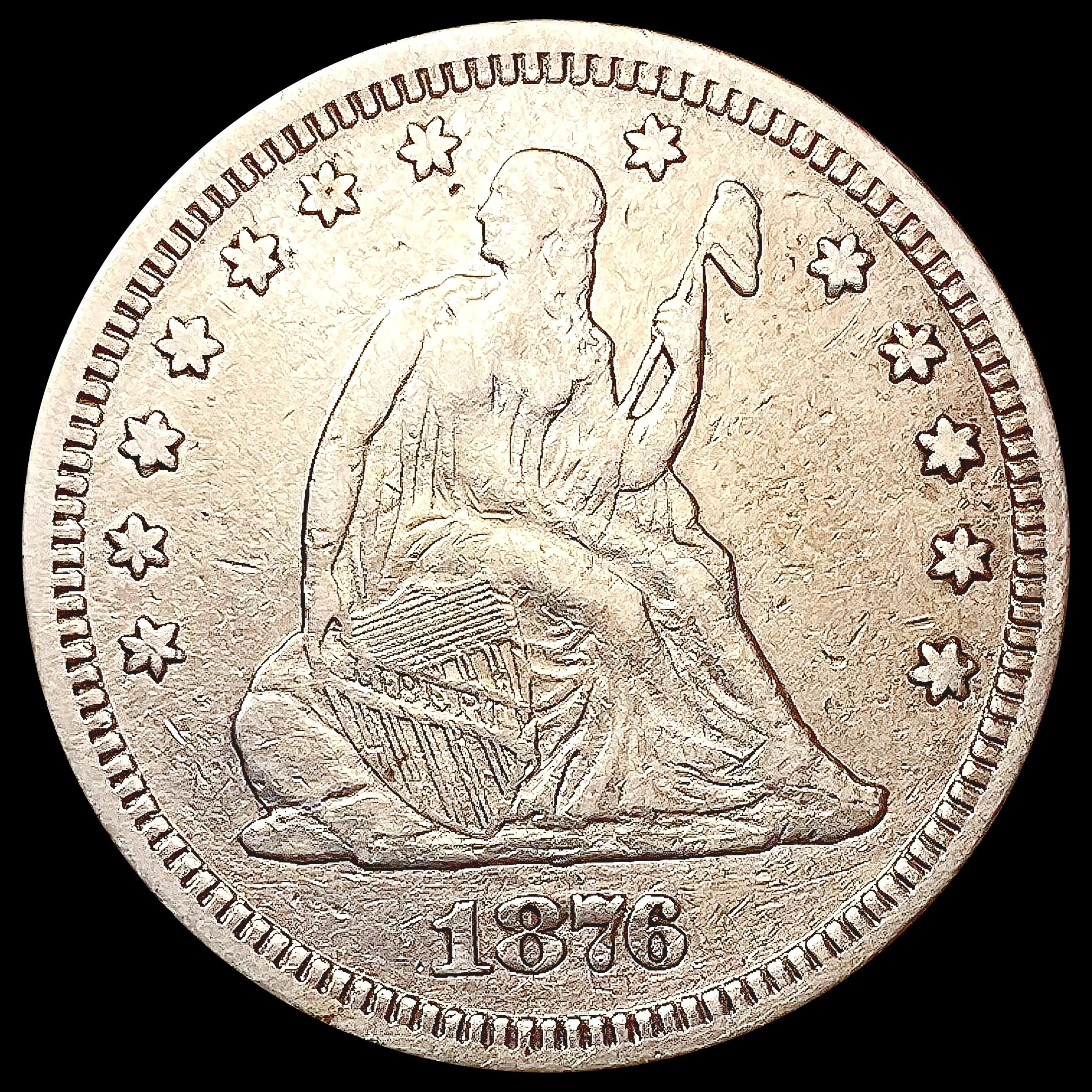 1876 Seated Liberty Quarter LIGHTLY CIRCULATED