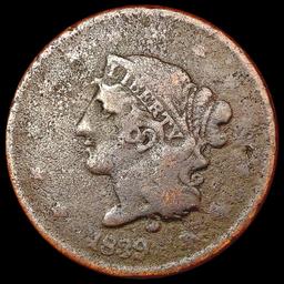 1839 Coronet Head Large Cent NICELY CIRCULATED