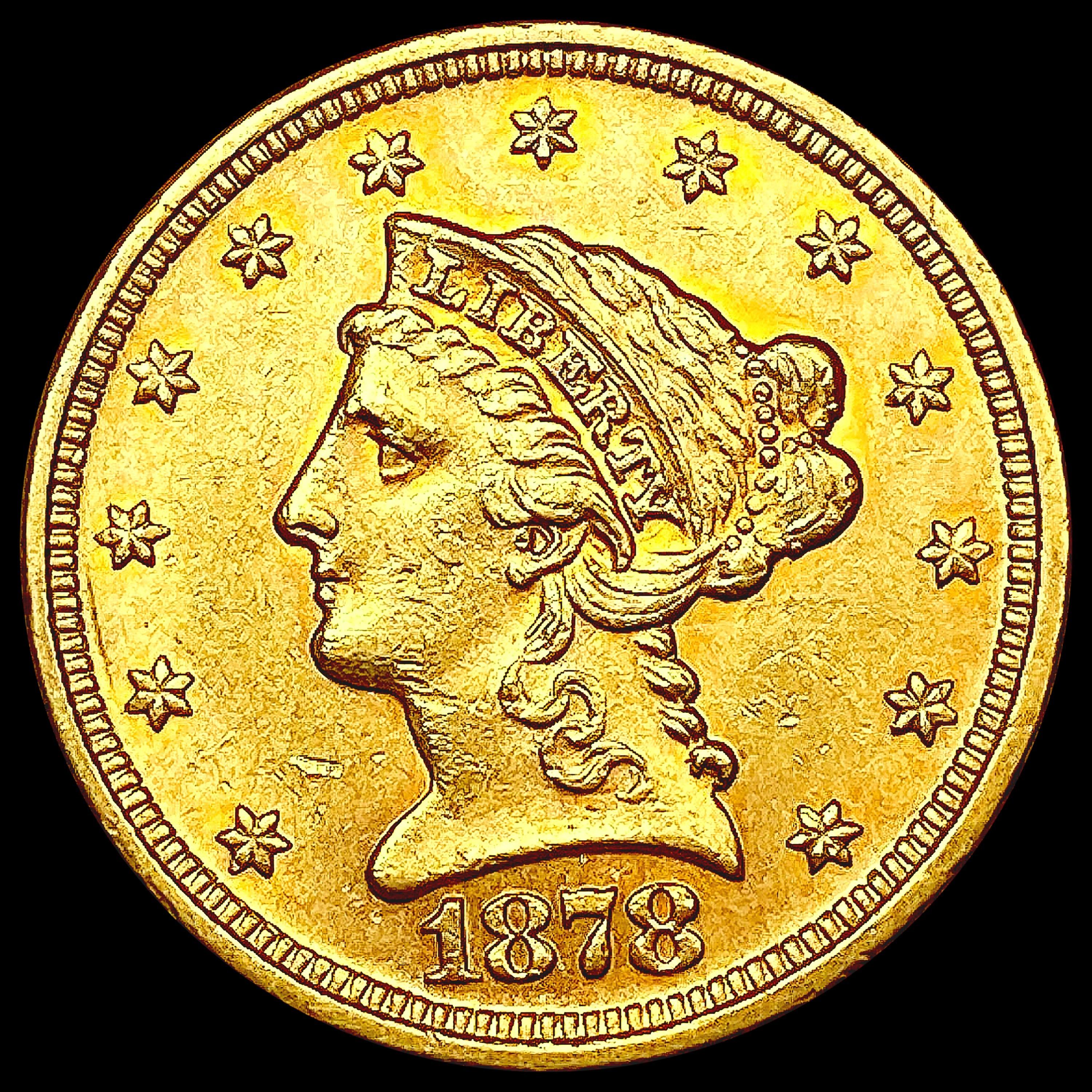 1878 $2.50 Gold Quarter Eagle CLOSELY UNCIRCULATED