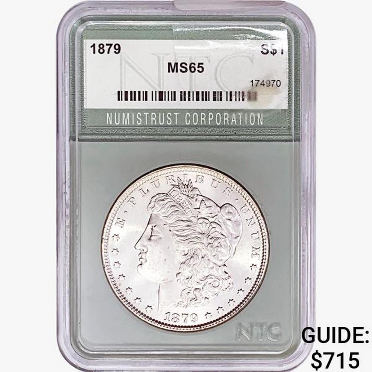 1879 Morgan Silver Dollar NTC MS65