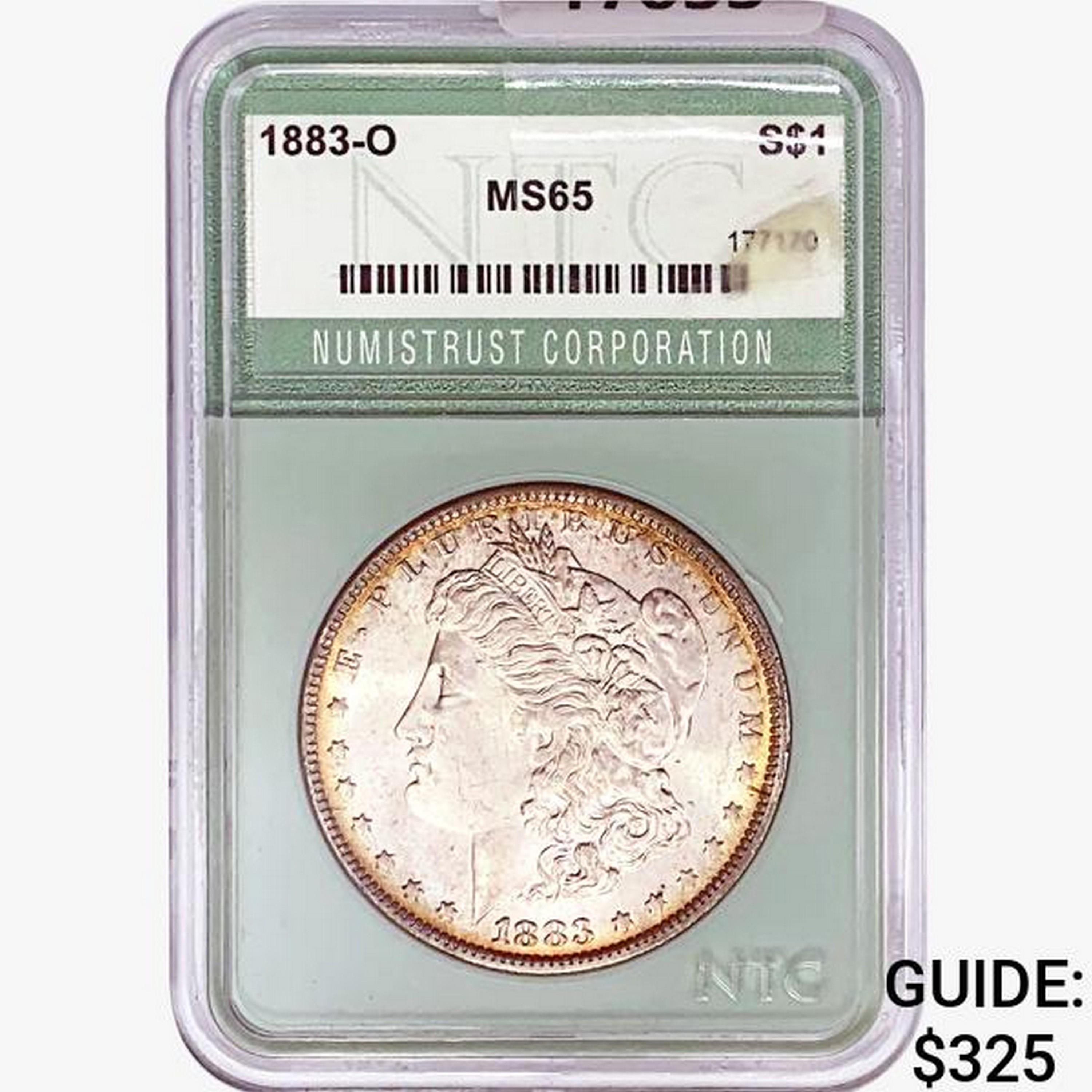 1883-O Morgan Silver Dollar NTC MS65