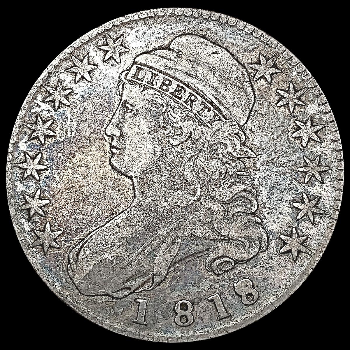 1818/7 Sm 8 Capped Bust Half Dollar LIGHTLY CIRCUL