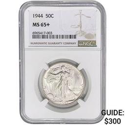 1944 Walking Liberty Half Dollar NGC MS65+