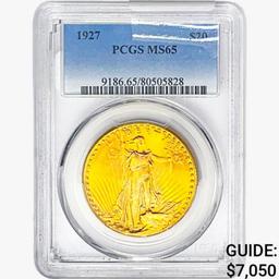 1927 $20 Gold Double Eagle PCGS MS65