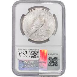 1923-D Silver Peace Dollar NGC MS65