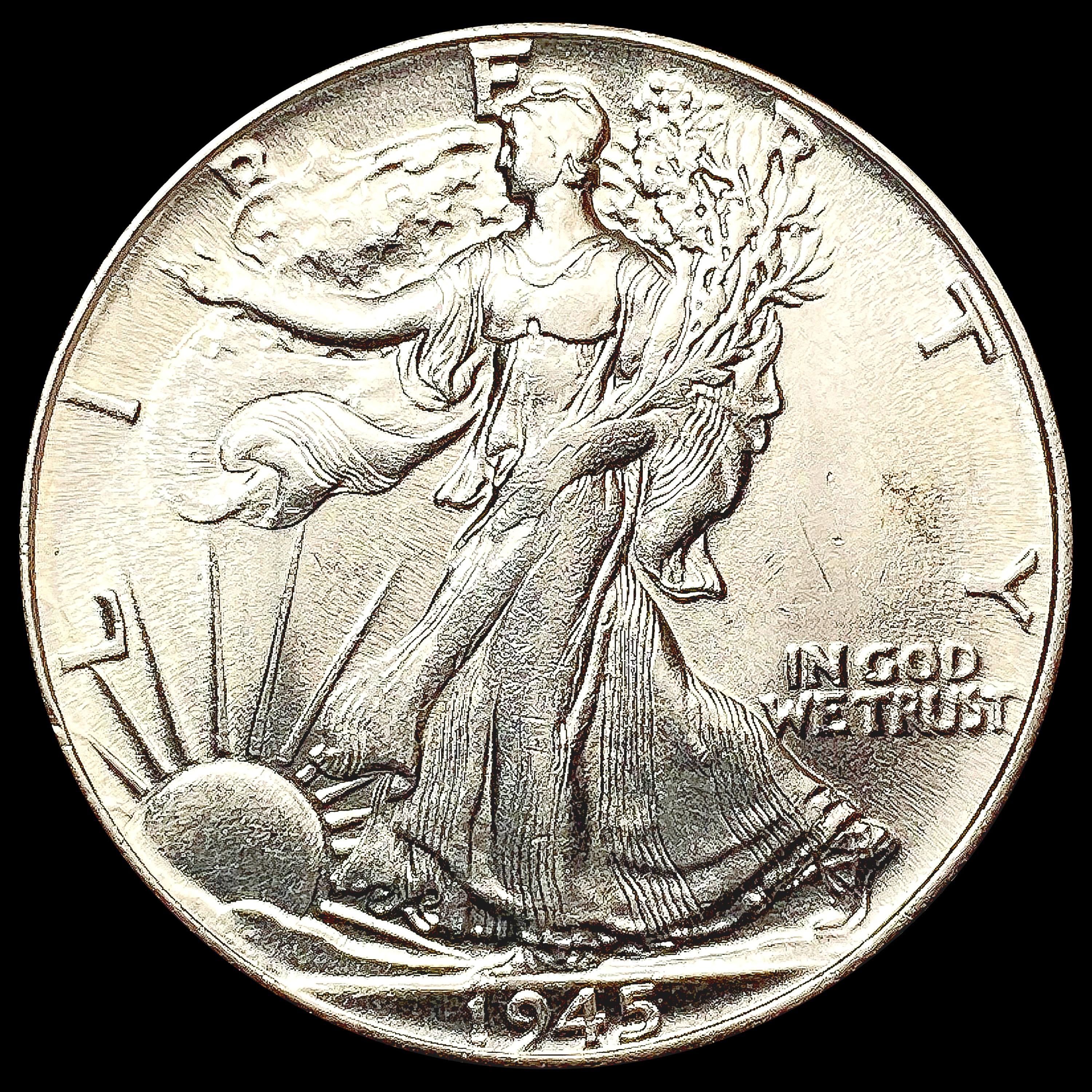 1945 Walking Liberty Half Dollar GEM BU