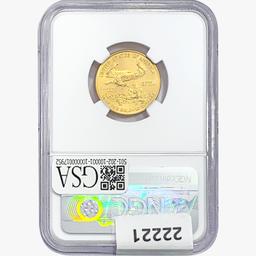 2020 $10 1/4oz. Gold Eagle NGC MS70 FDI Signed Moy