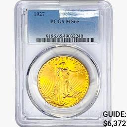 1927 $20 Gold Double Eagle PCGS MS65