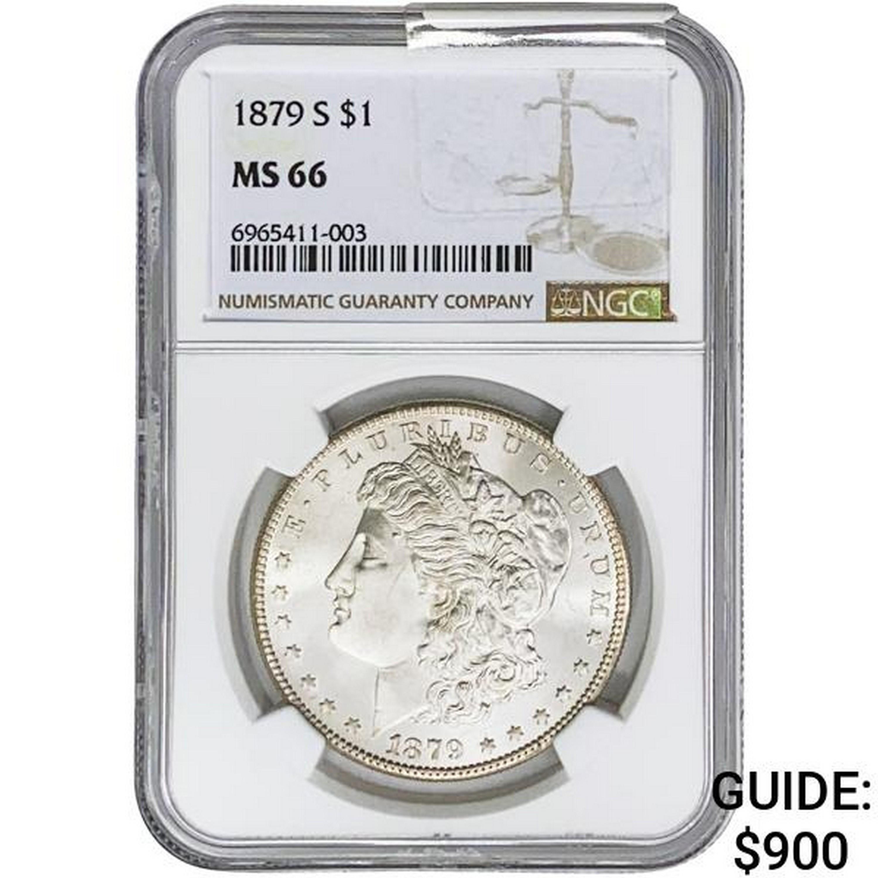 1879-S Morgan Silver Dollar NGC MS66