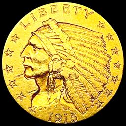 1915 $2.50 Gold Quarter Eagle CLOSELY UNCIRCULATED